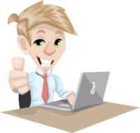 Male Online Marketer Working Online