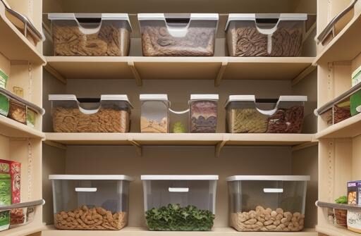 well-organized pantry with keto-friendly ingredients